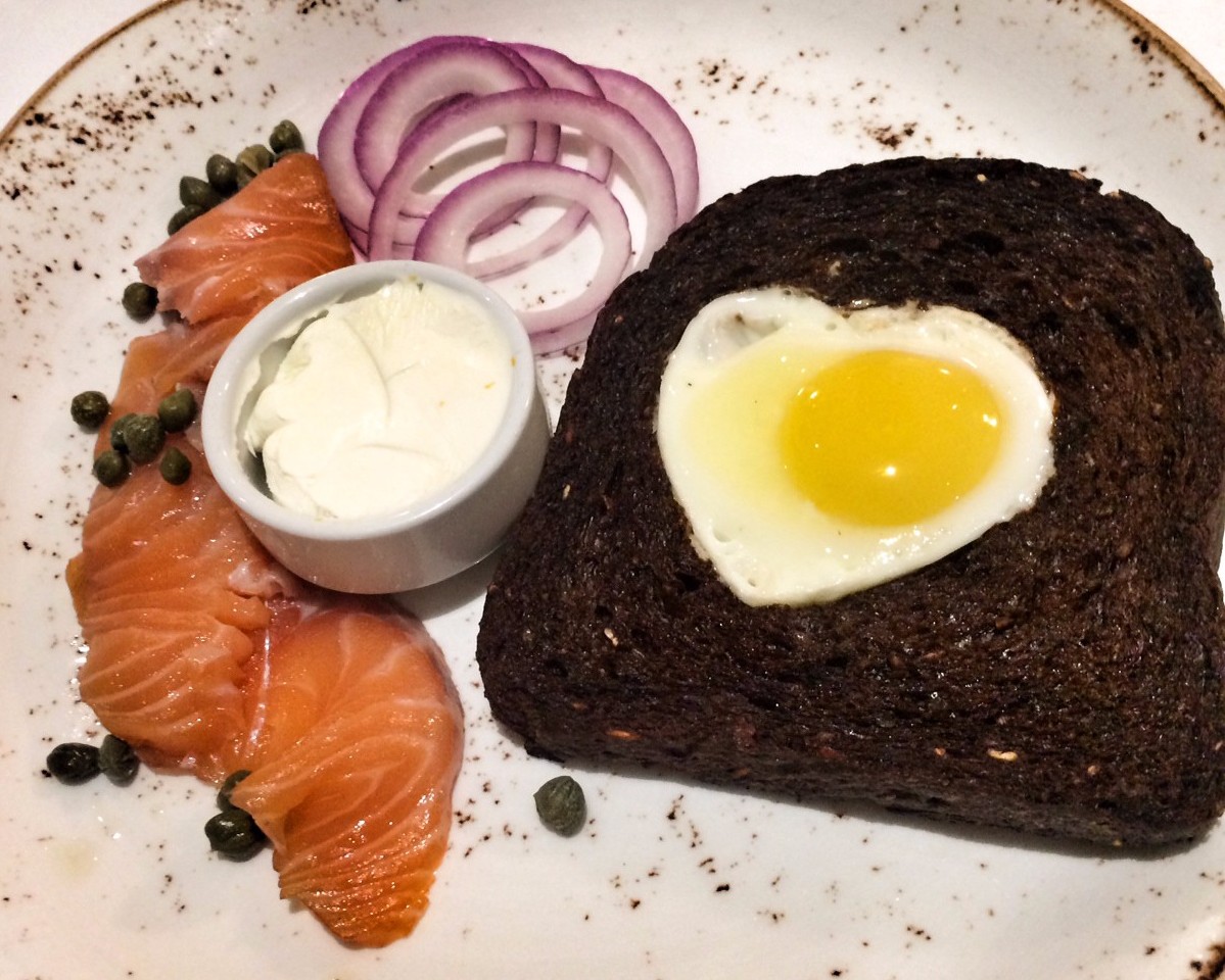 Egg in a Hole & Salmon