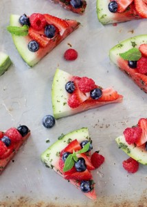Mojito Marinated Watermelon Slices