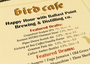 Ballast Point happy hour beer menu